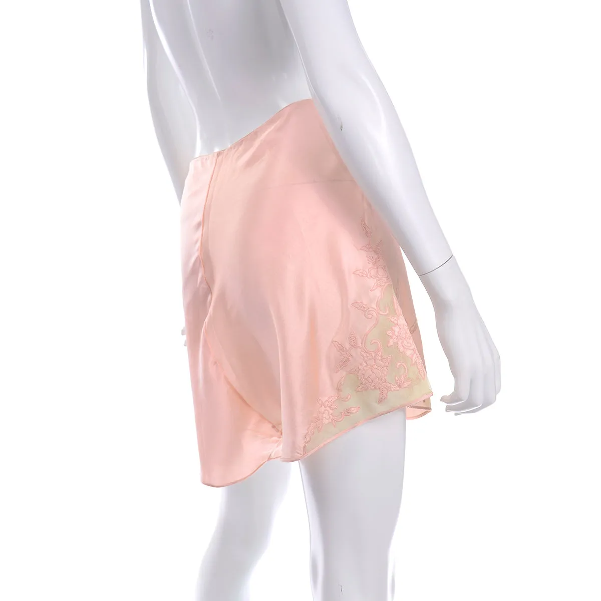 1930s Pink Silk Tap Pants w/ Side Lace Inserts