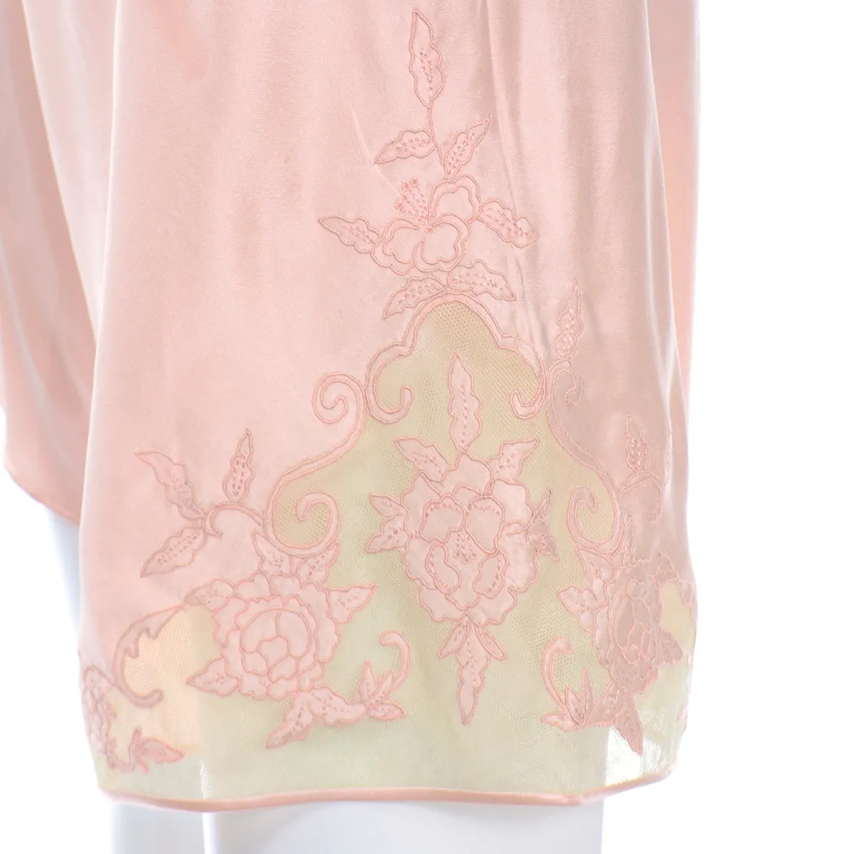 1930s Pink Silk Tap Pants w/ Side Lace Inserts