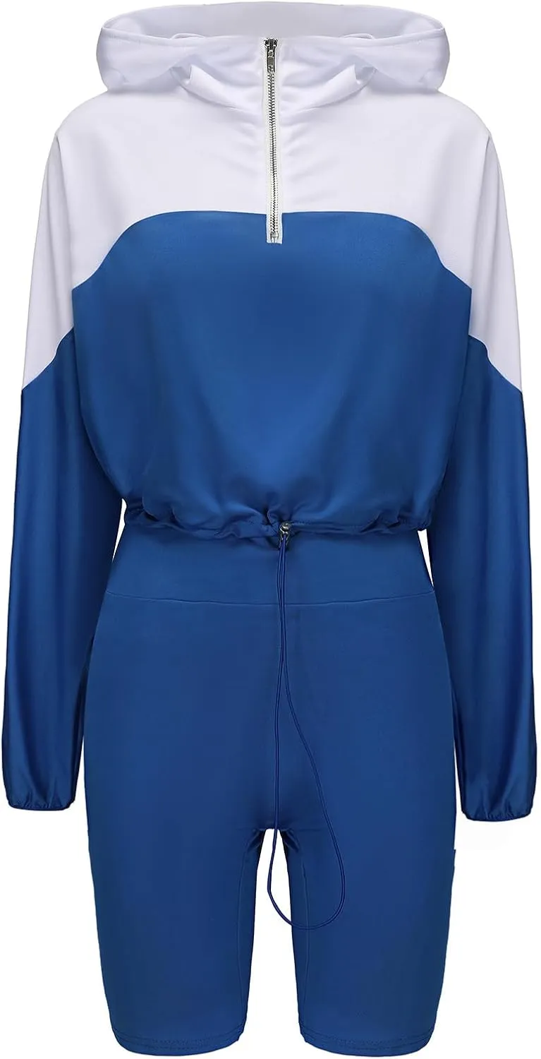 2 Piece Sets for Women Fall Casual Oversized Batwing Sleeve Hooded Crop Top and Shorts Outfits Lounge Sets Sweatsuit