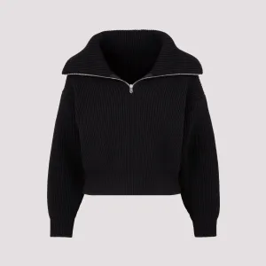 Alaïa Ribbed Half-Zipped Sweater