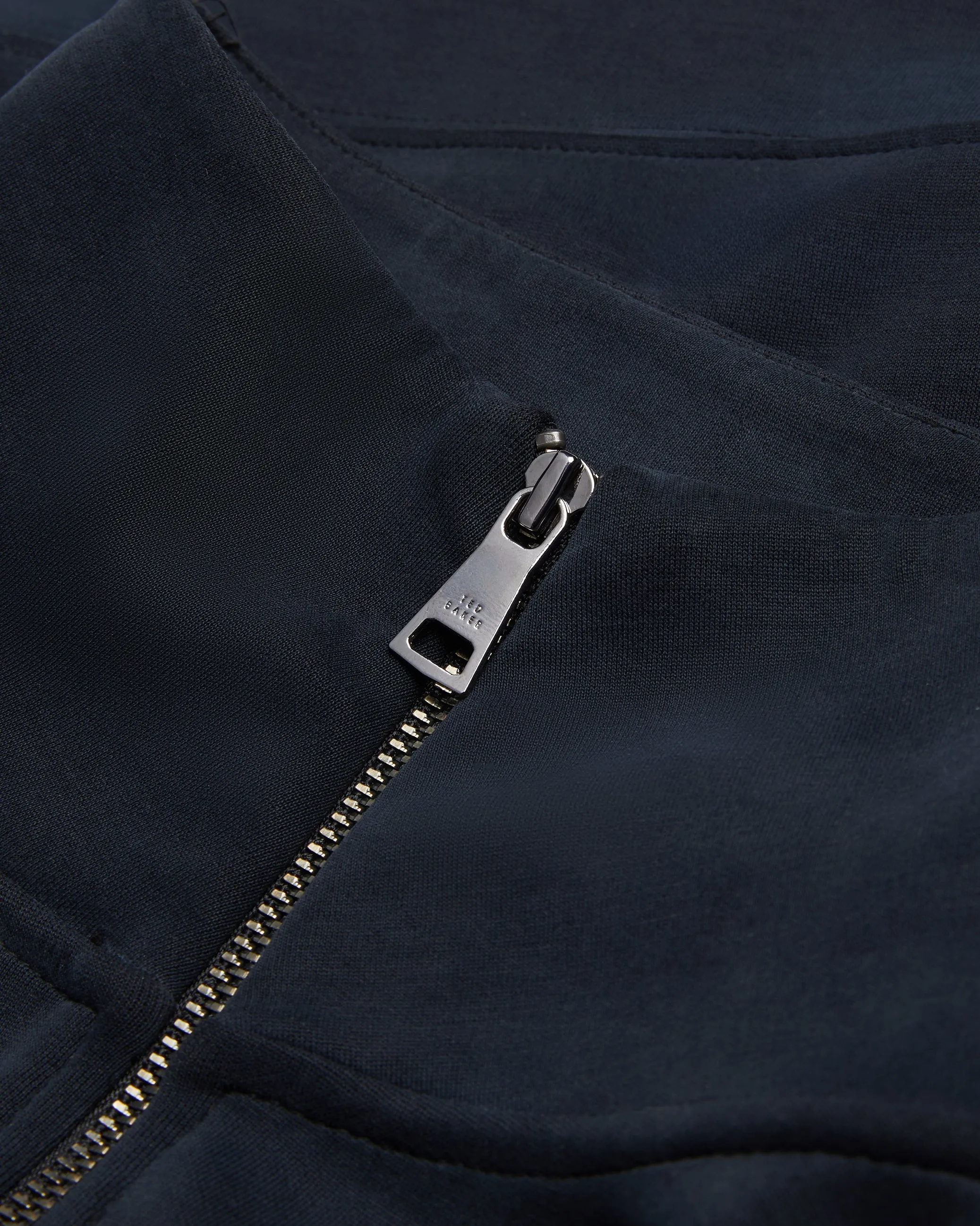 Arorha Zip Through Funnel Neck Sweat Black