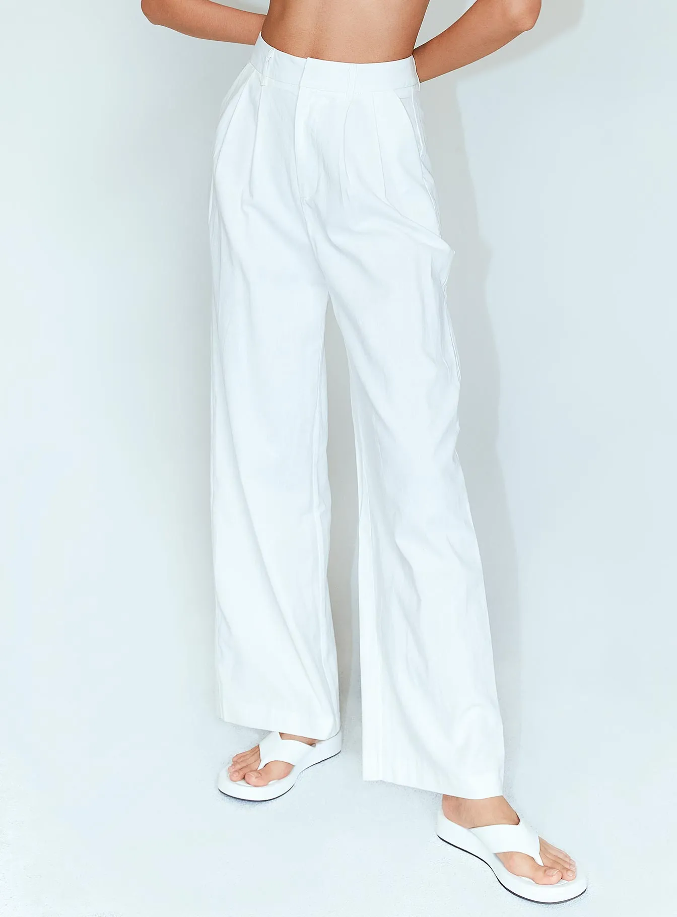 Ayla Linen Pants White