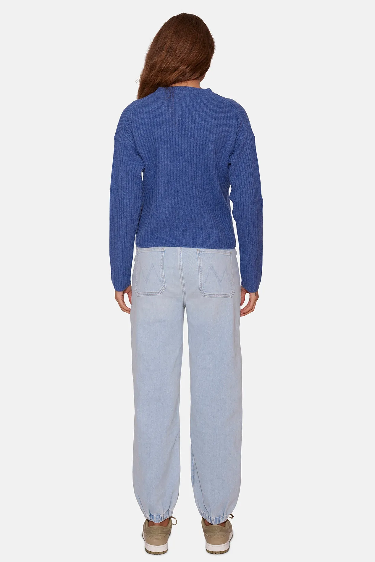Beatrice Ribbed Cardigan Blue Jean
