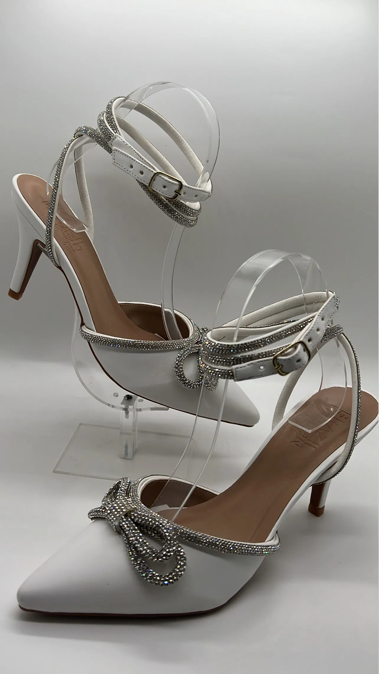 Bfb Shoes - Chanel White Scarpim Rhinestone