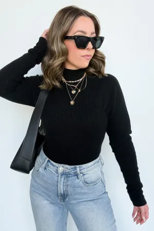 Camie Ribbed Mock Neck Sweater