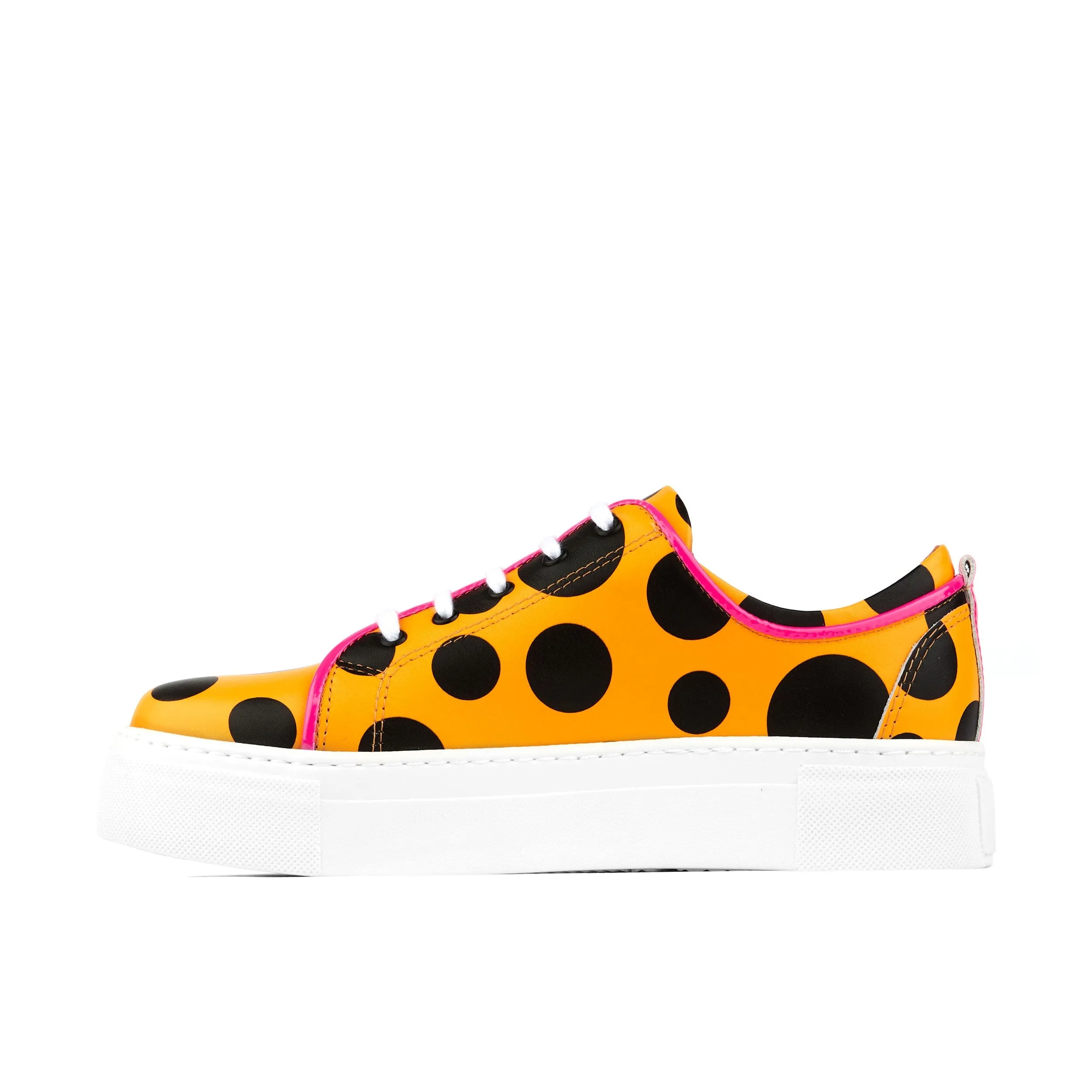 Camila - Orange & Black Polka Dot