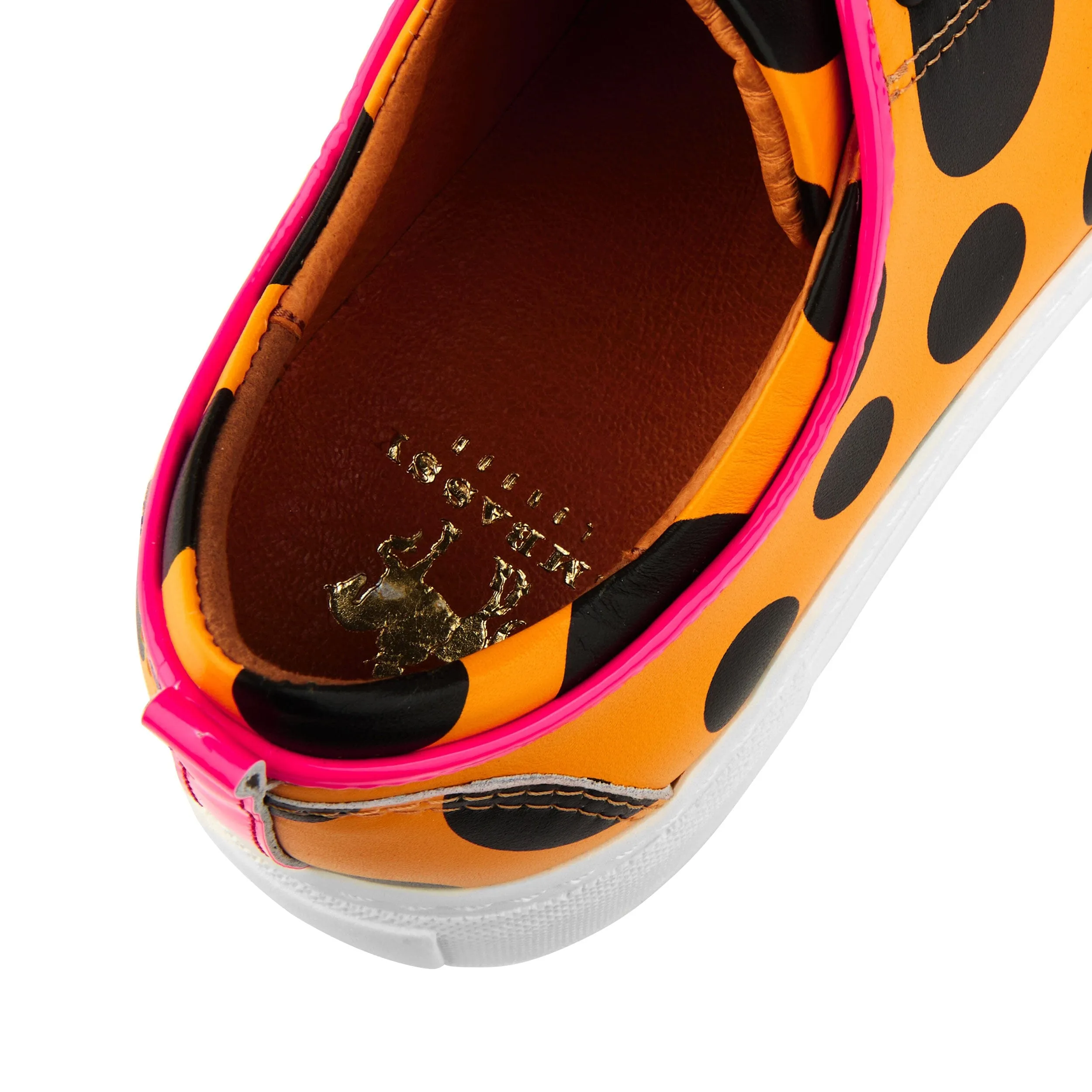 Camila - Orange & Black Polka Dot