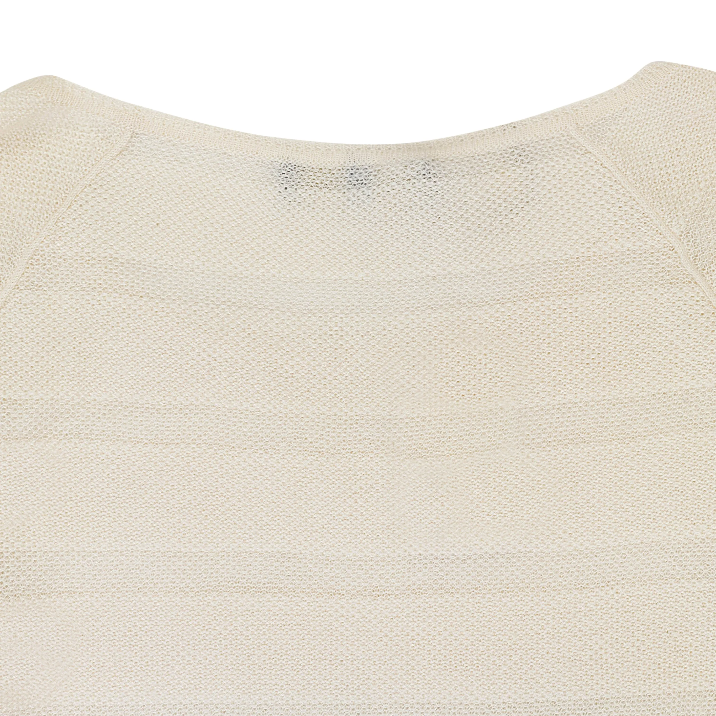 CASHMERE SCOOP NECK WHITE SWEATER