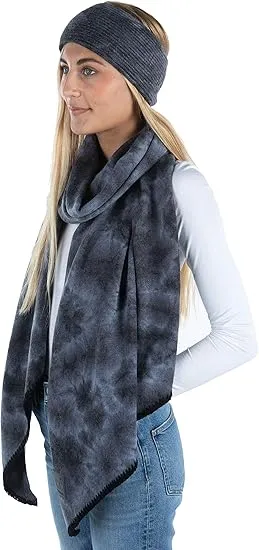 Confetti Knit Lined Headwrap and Infinity Scarf Set by Funky Junque