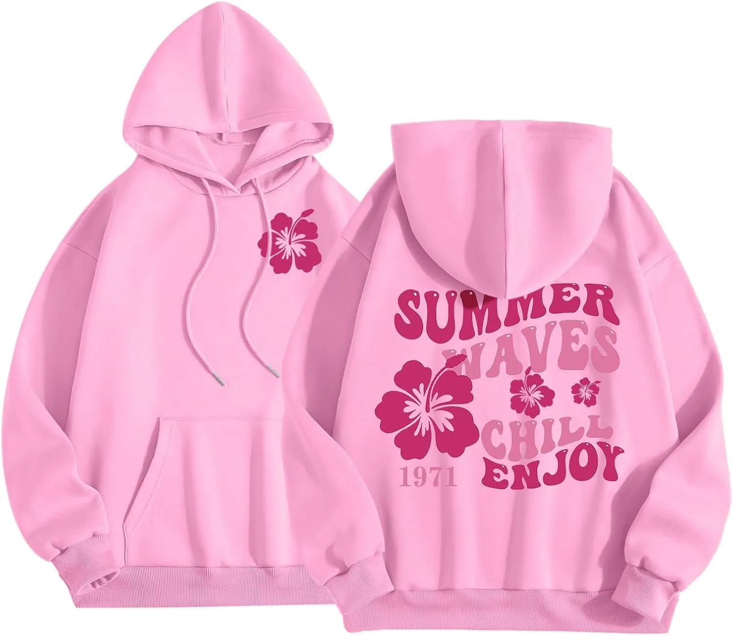 Cute 2 Piece Outfits for Women Teen Girls Preppy Puff Casual Hoodies Pockets Drawstring Pullover Oversized Sweatpants