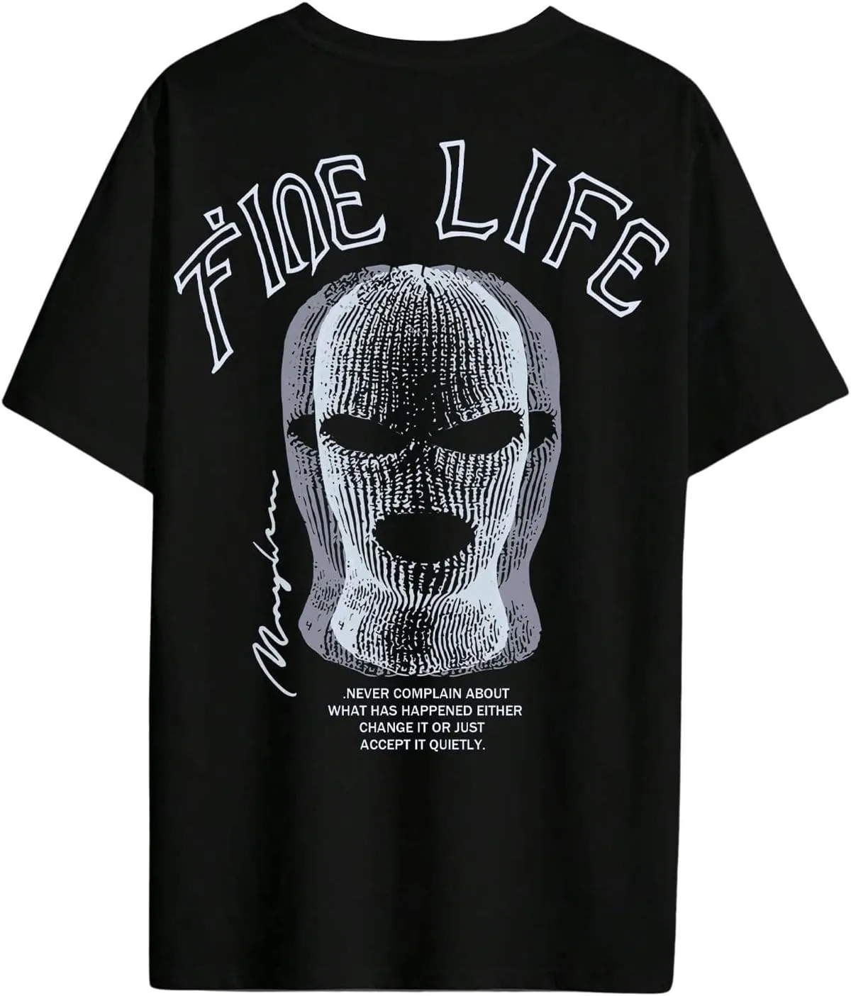 GORGLITTER Men's Y2K Graphic Tee Top Casual Oversized Short Sleeve Crewneck Drop Shoulder T Shirt