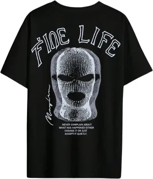GORGLITTER Men's Y2K Graphic Tee Top Casual Oversized Short Sleeve Crewneck Drop Shoulder T Shirt