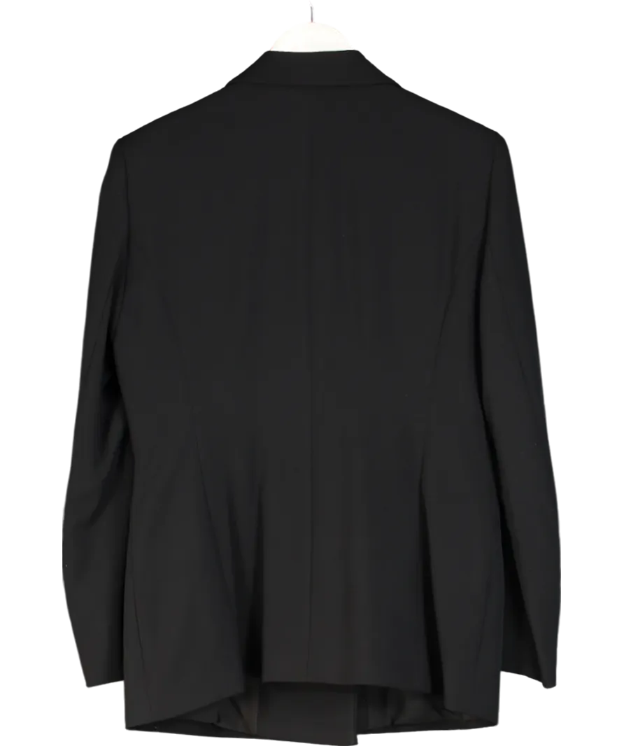 Hawes & Curtis Black Double Breasted Longline Jacket UK 10