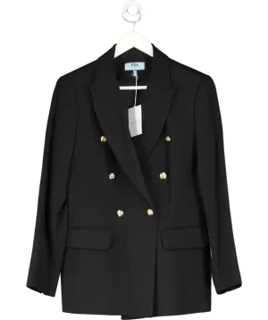 Hawes & Curtis Black Double Breasted Longline Jacket UK 10