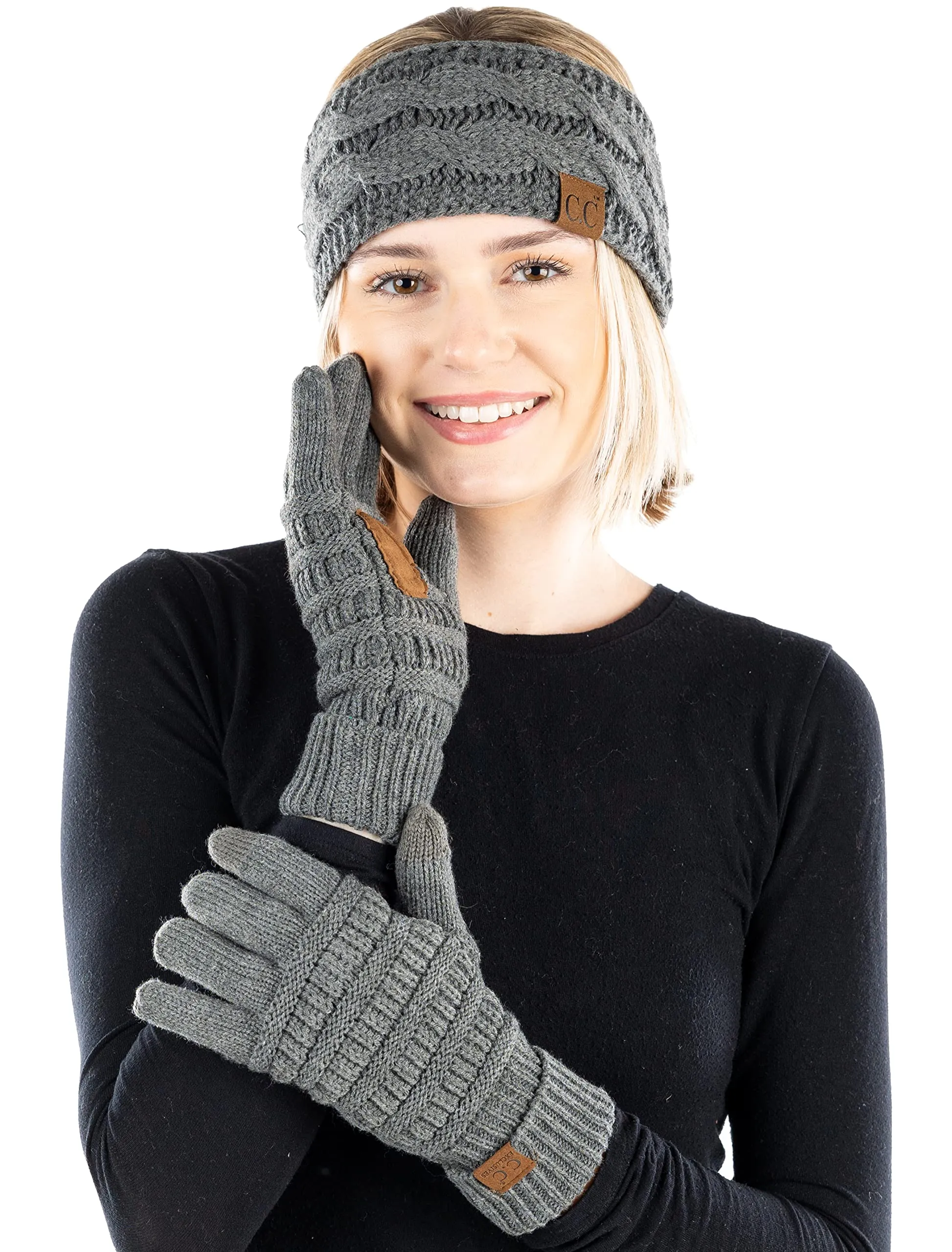 Lined Headband & Gloves Matching Set by Funky Junque
