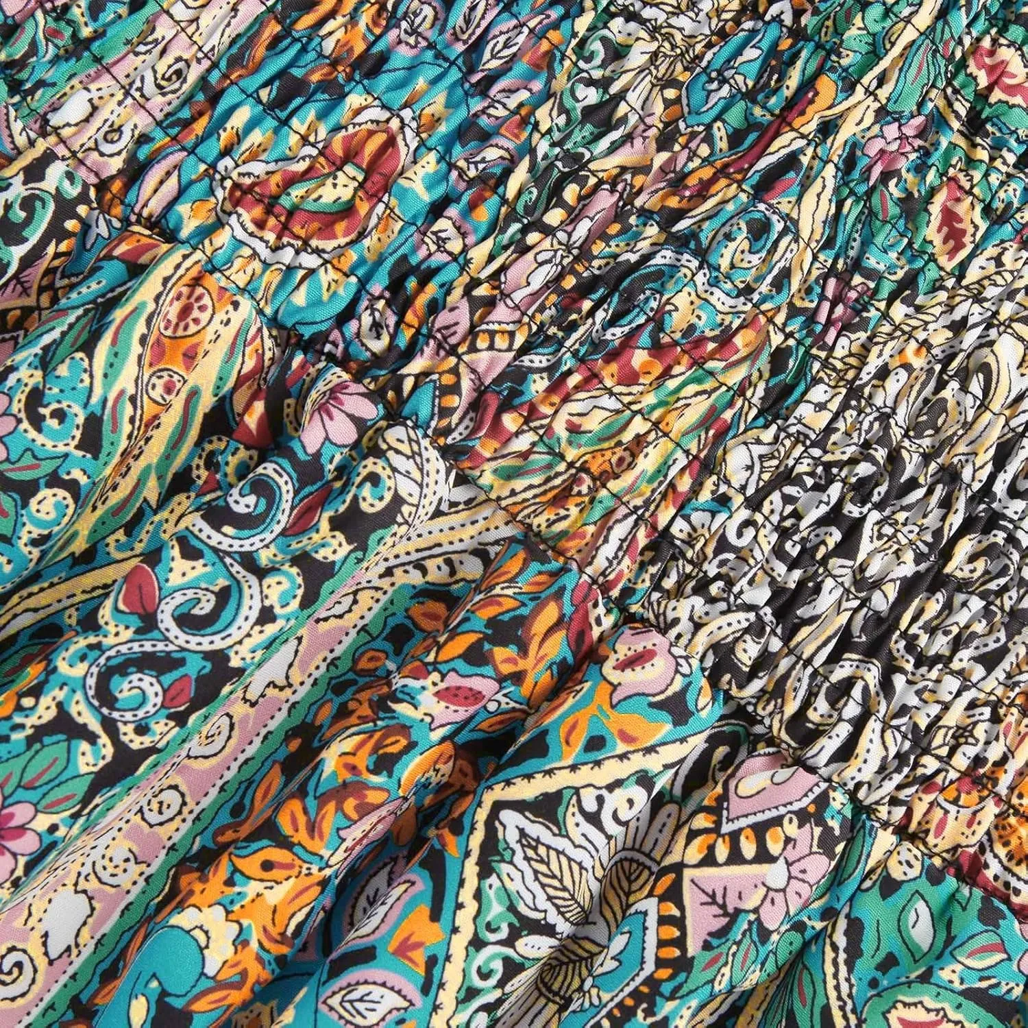Maxi Skirts for Women 2025 Vintage Printed High Waist Flowy Hem Trendy Skirts Relaxed Beach Vacation Skirt