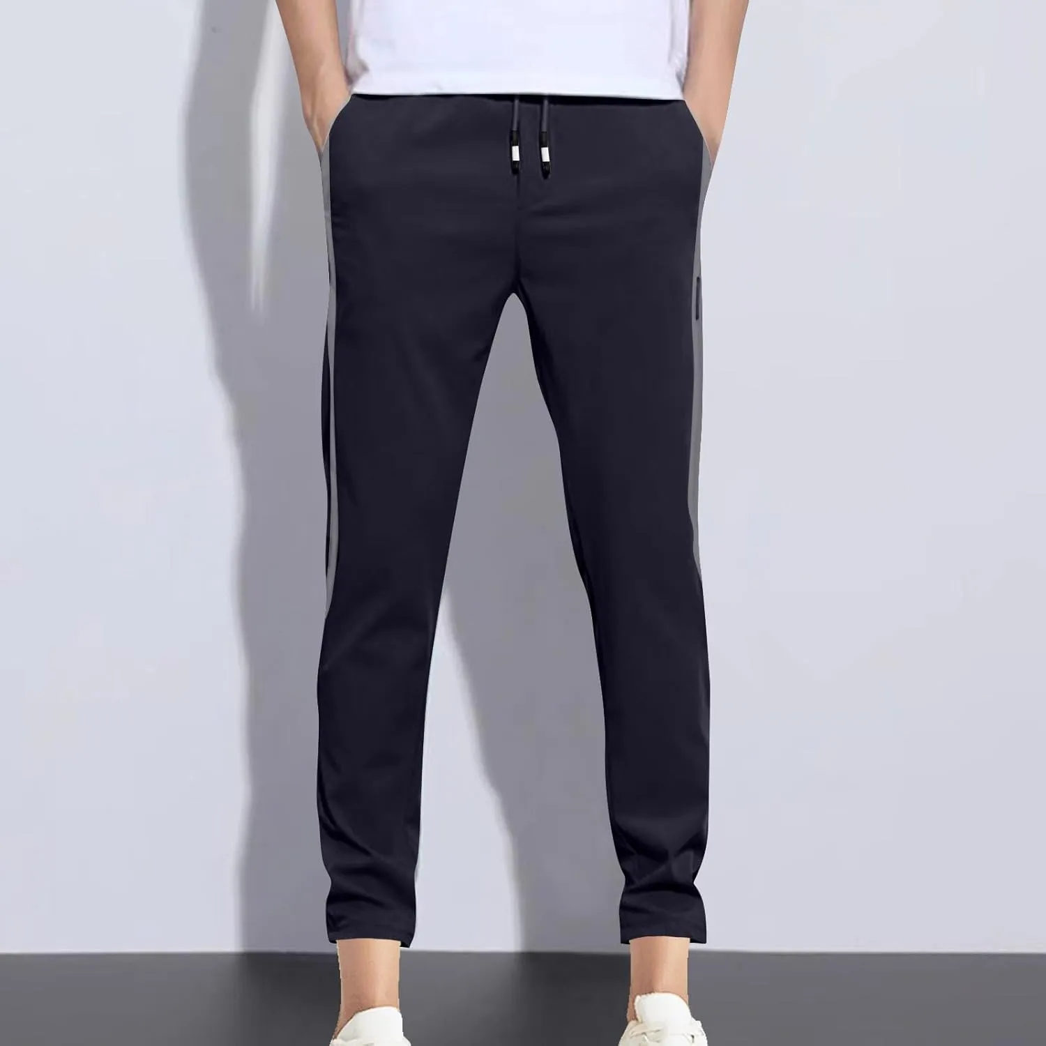 Men Track Pants Athletic Running Lightweight Workout Joggers Sweatpant Straight Leg Slim Fit Gym Sport Training Pants