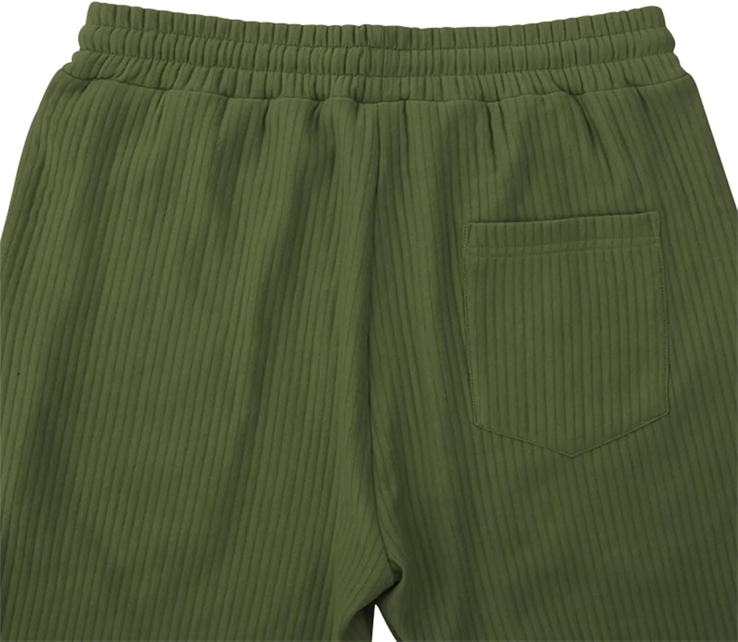Mens Casual Corduroy Pants Drawstring Straight Harem Loose Sweatpants Elastic Waist Lightweight Fashion Trousers