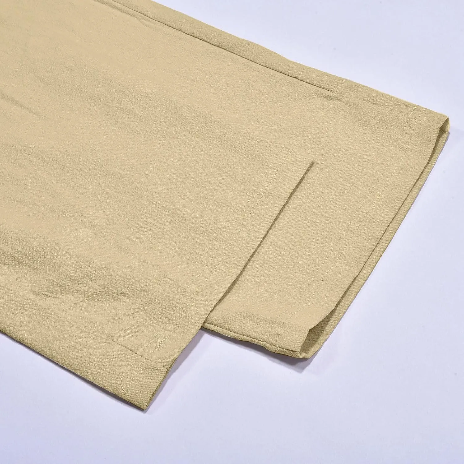 Men's Drawstring Linen Pants Casual Loose Fit Summer Stylish Yoga Pants Elastic Waist Trendy Trousers with Pockets