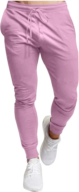 Mens Joggers Sweatpants Slim Fit Workout Training Gym Jogger Pants with Pockets Casual Drawstring Running Sweatpants