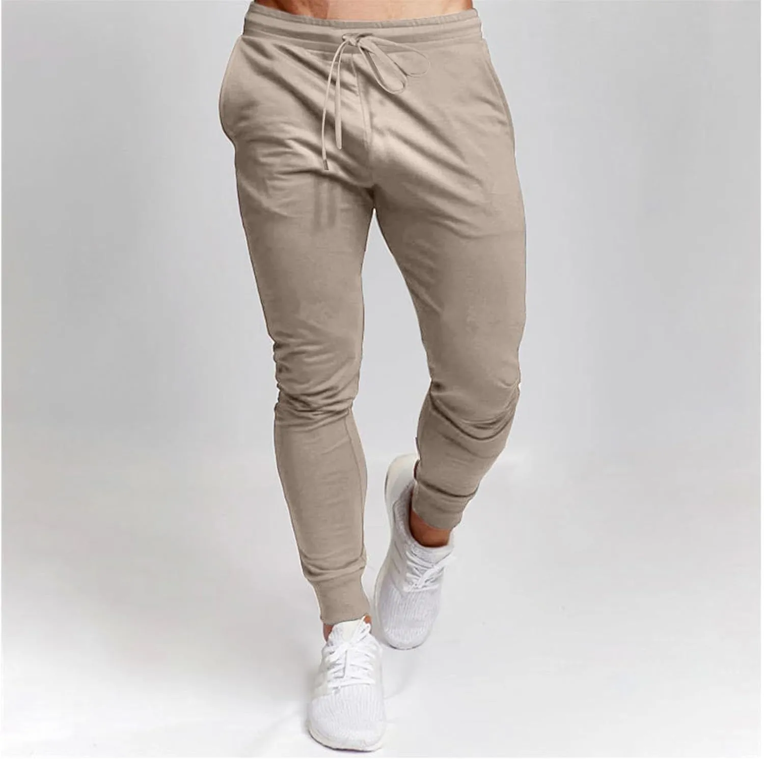 Mens Joggers Sweatpants Slim Fit Workout Training Gym Jogger Pants with Pockets Casual Drawstring Running Sweatpants