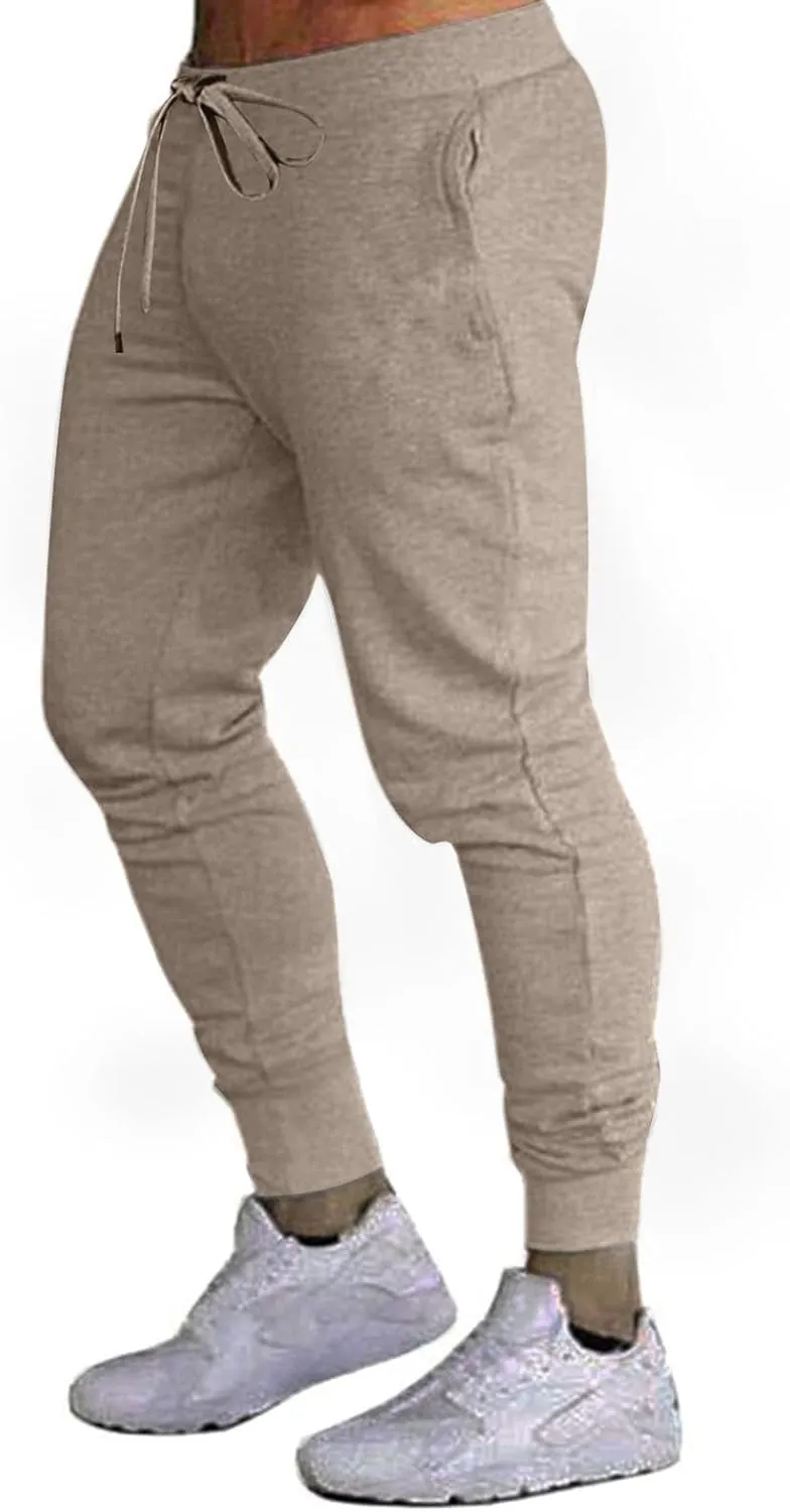 Mens Joggers Sweatpants Slim Fit Workout Training Gym Jogger Pants with Pockets Casual Drawstring Running Sweatpants