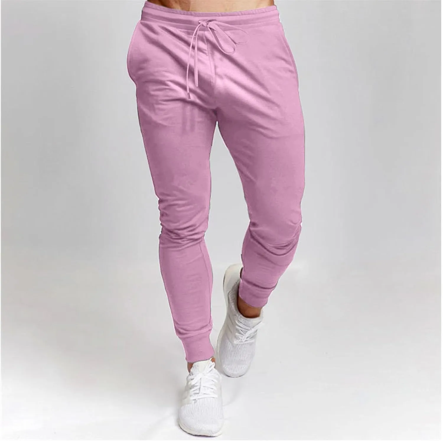 Mens Joggers Sweatpants Slim Fit Workout Training Gym Jogger Pants with Pockets Casual Drawstring Running Sweatpants
