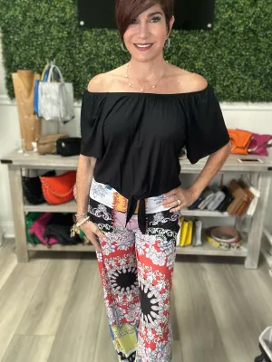 Patchwork Palazzo Pants