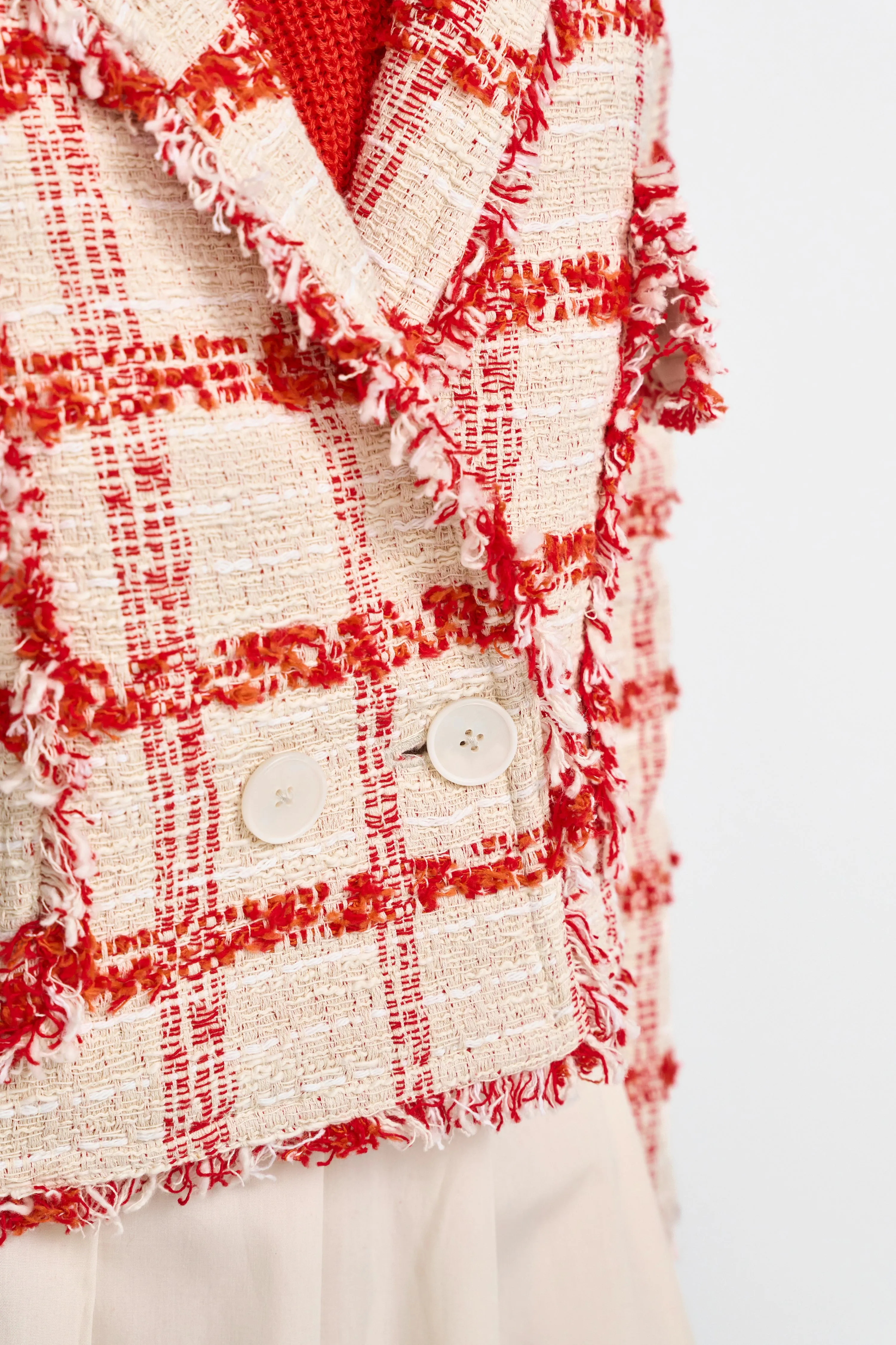RICH & ROYAL Red Check Tweed Jacket