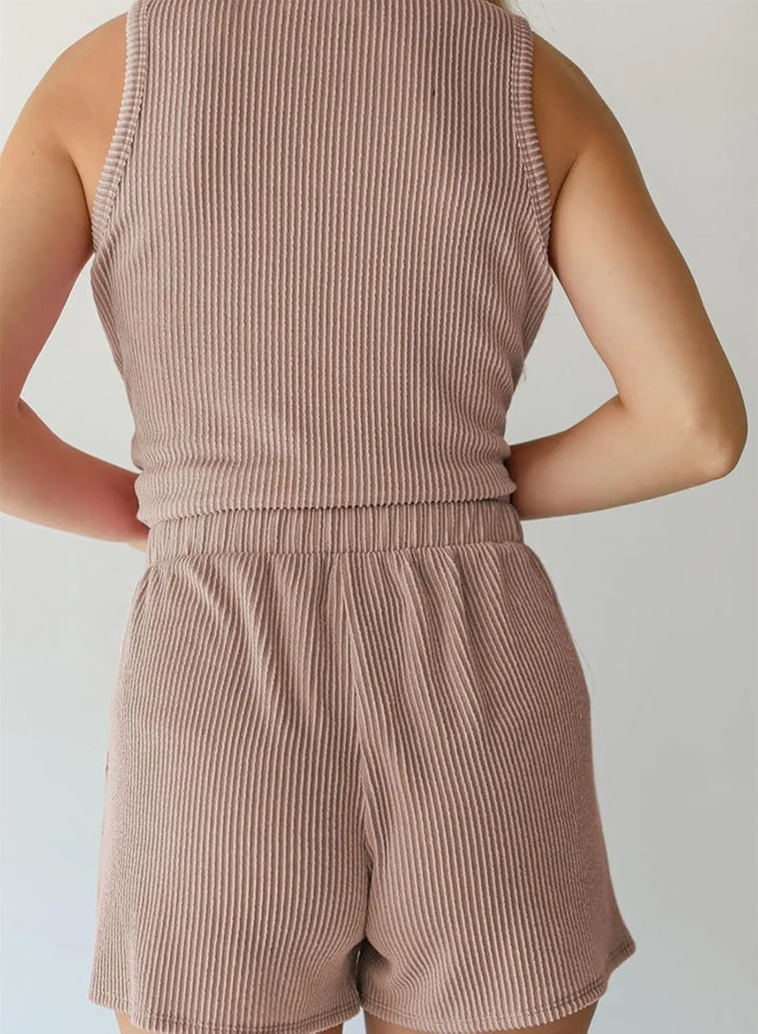 SHEWIN Women's Summer 2 Piece Outfits Shorts Sets Matching Set Loungewear 2025