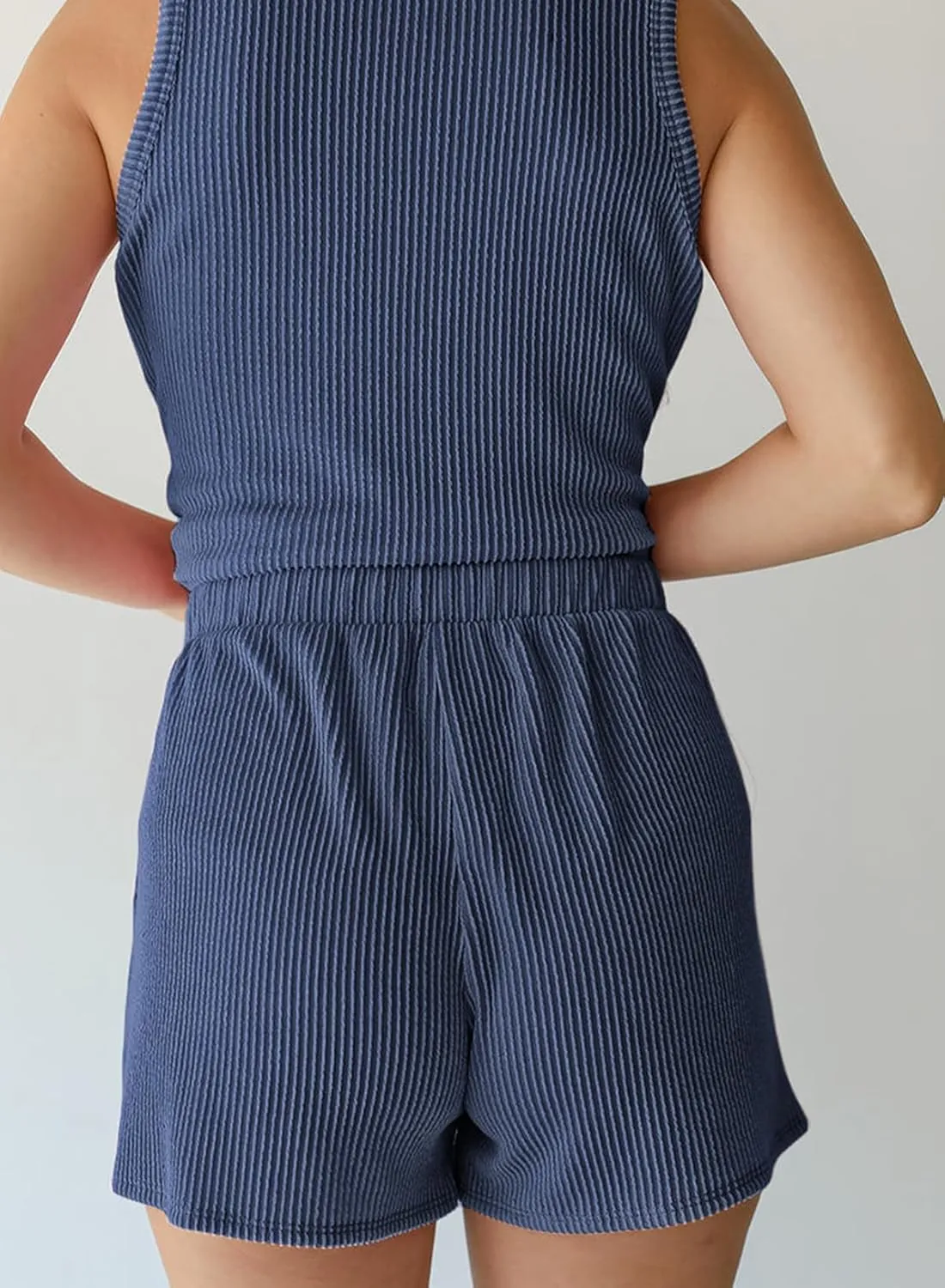 SHEWIN Women's Summer 2 Piece Outfits Shorts Sets Matching Set Loungewear 2025
