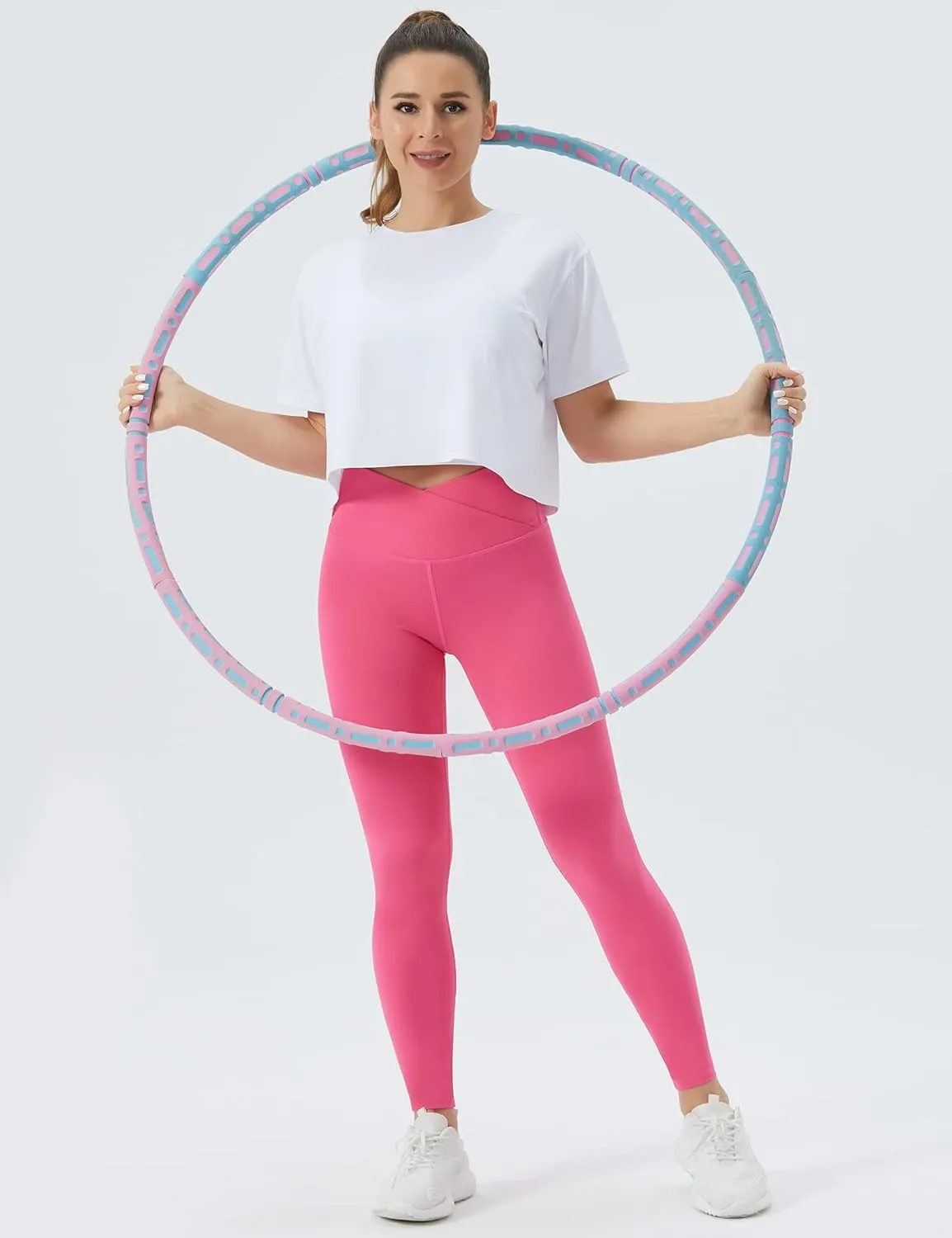 THE GYM PEOPLE Women's Workout Crop Top T-Shirt Short Sleeve Boxy Yoga Running Cropped Basic Tee