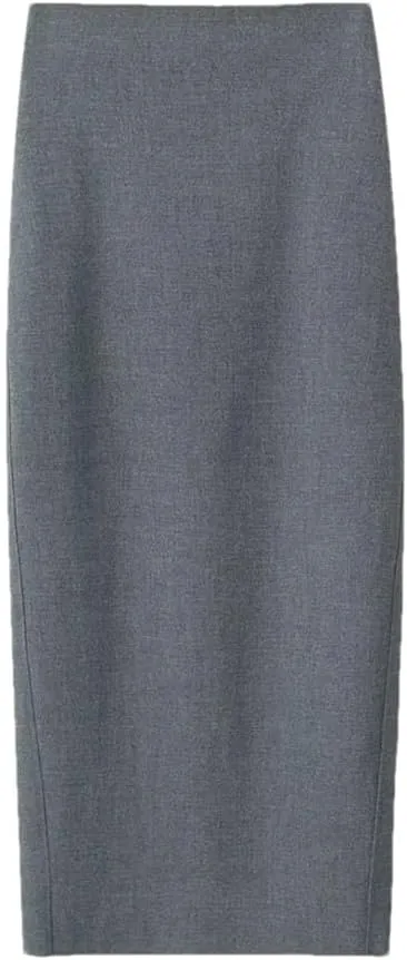 Women's Straight Tube Midi Skirt Women Zipper Split Summer Skirt