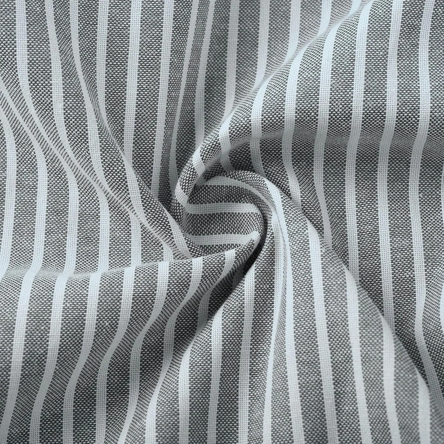 Women's Summer Striped Casual Pants High Waisted Cotton Linen Pants Drawstring Side Pockets Elastic Waist Trousers