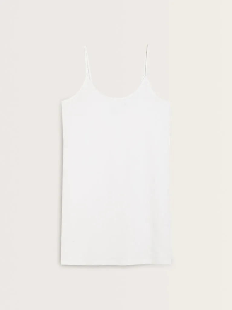 Wunderlove White Cotton-Blend Slip